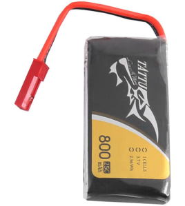 Tattu 800mAh 1S 3.7V 25C LiPo Battery Pack with JST Plug (6-Pack) – FPV Drone Power Bundle