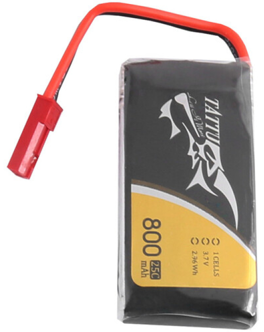 Tattu 800mAh 1S 3.7V 25C LiPo Battery Pack with JST Plug (6-Pack) – FPV Drone Power Bundle