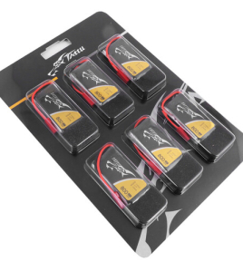 Tattu 800mAh 1S 3.7V 25C LiPo Battery Pack with JST Plug (6-Pack) – FPV Drone Power Bundle