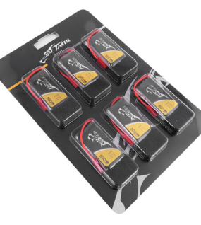 Tattu 800mAh 1S 3.7V 25C LiPo Battery Pack with JST Plug (6-Pack) – FPV Drone Power Bundle