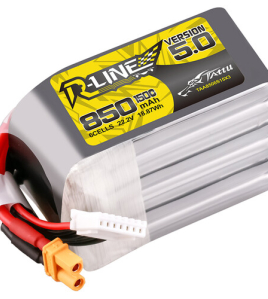 Tattu R-Line Version 5.0 850mAh 6S 150C 22.2V LiPo Battery with XT30U-F Plug for FPV Racing Drones