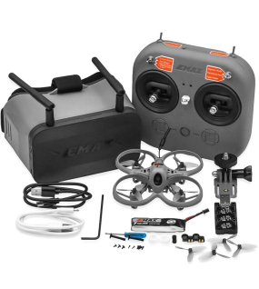 EMAX Tinyhawk Lite FPV Drone RTF Kit – Includes T2 Goggles & E8 Transmitter for Beginners